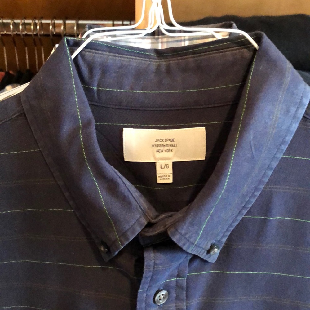 Jack spade casual button down. Size Large.
